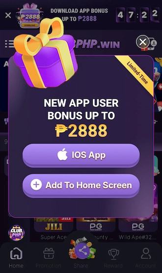 ✨ Step 2: Players should select the app download option for IOS devices.