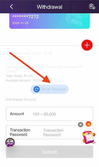 Step 3: Recall Balance