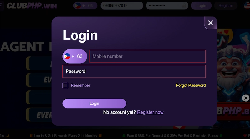 Notes When Logging Into CLUBPHP